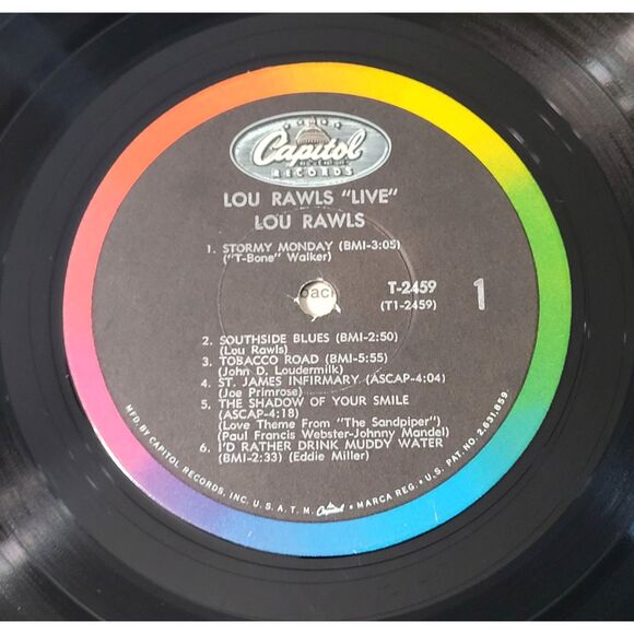 Lou Rawls LP - Live! - Capitol T-2459 Mono VG+/VG Soul '66 - Picture 3 of 4